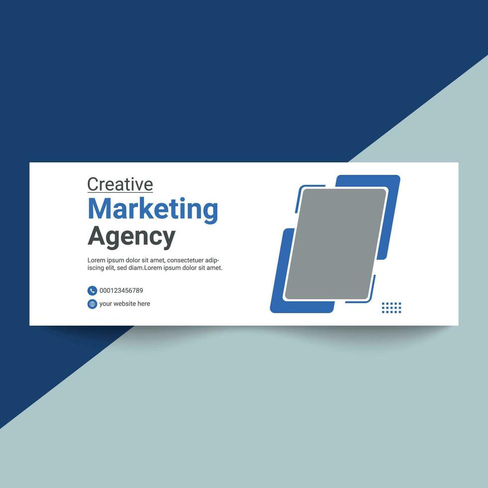 creative marketing agency social media cover design vector