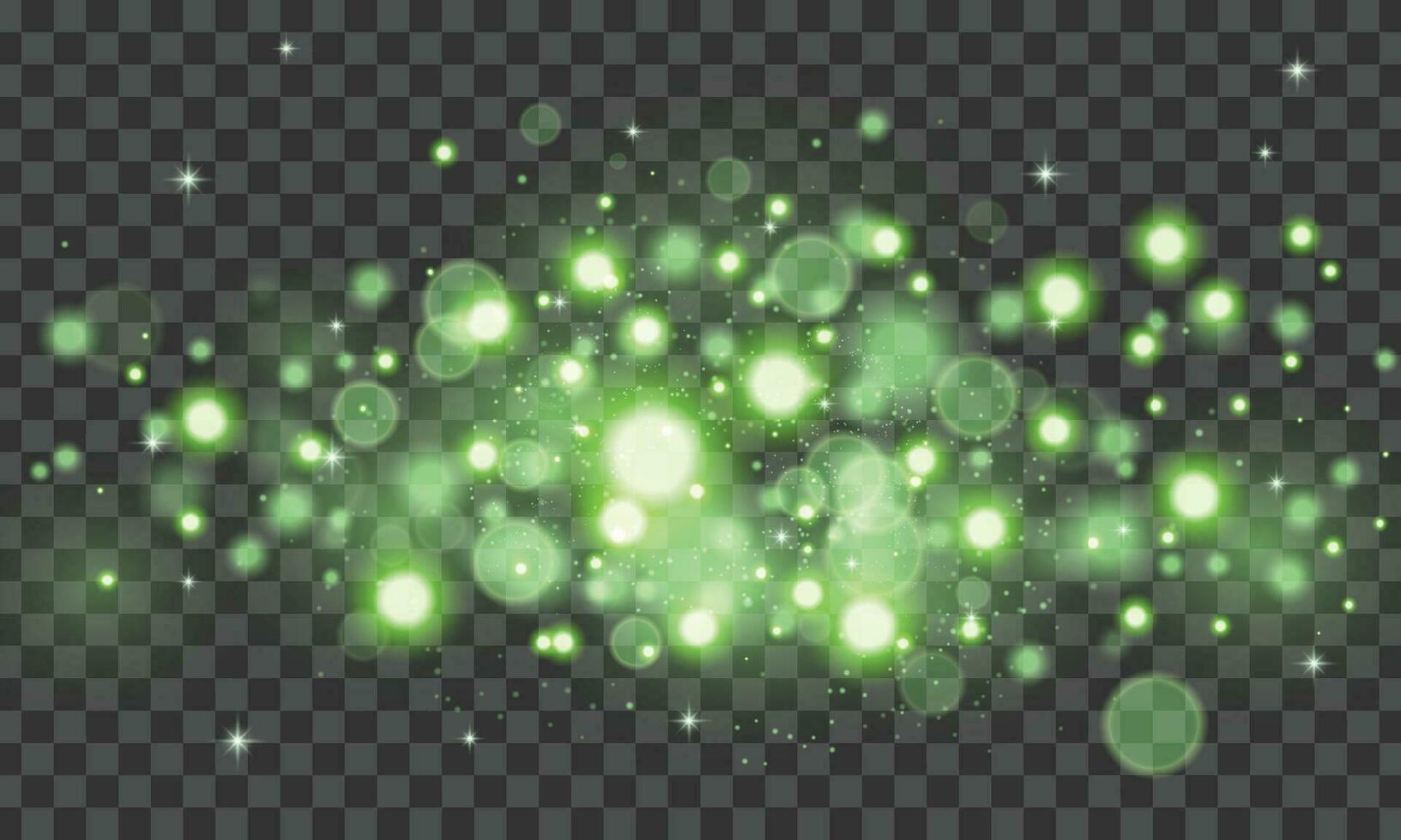 Vector background with green sparkles design