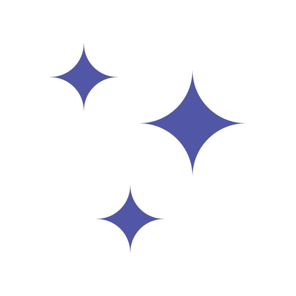 vector azul Brillantina estrellas centelleo brillar icono vector ilustración