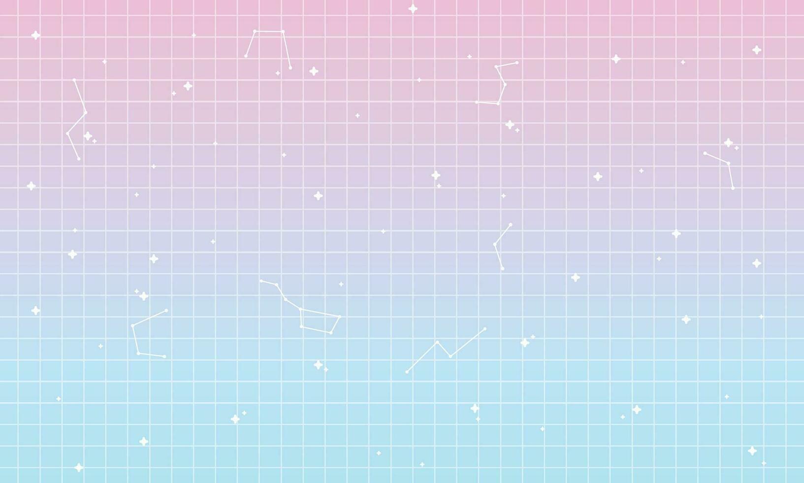 Vector pastel memphis blog banner template. with white retro stars abstract background in y2k aesthetic