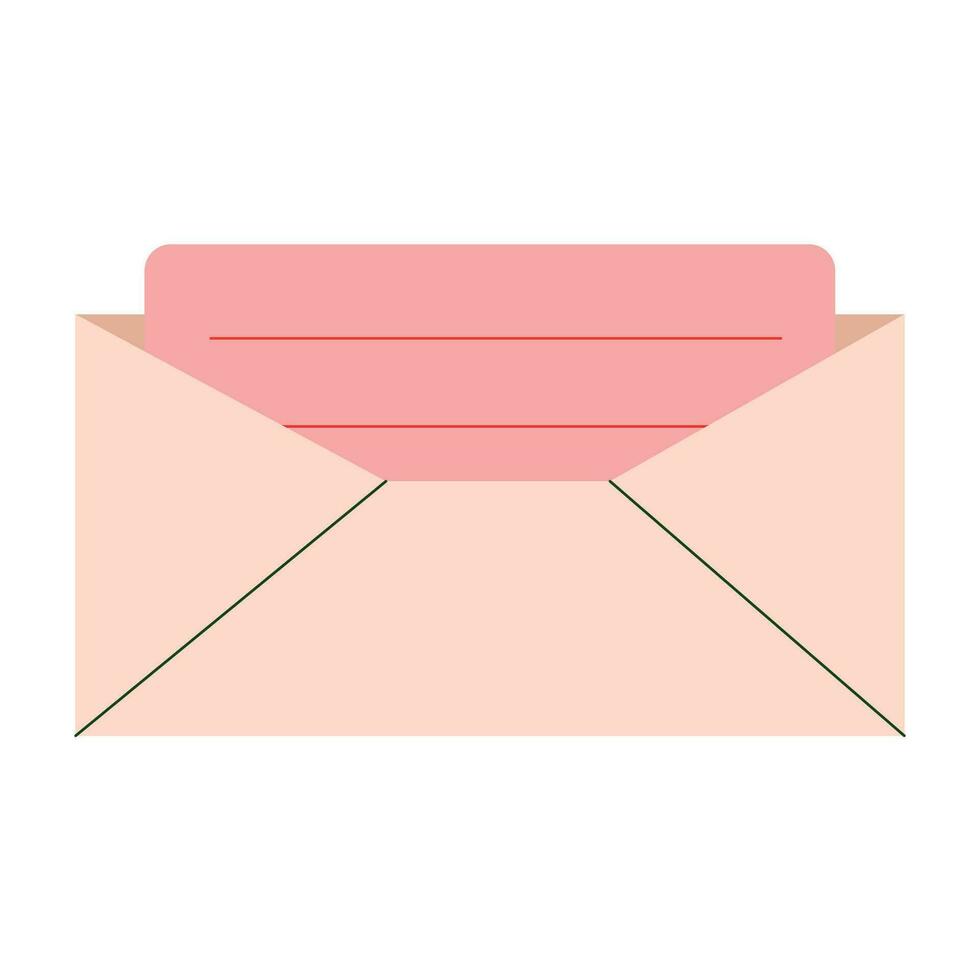 Vector pink envelope with letter message