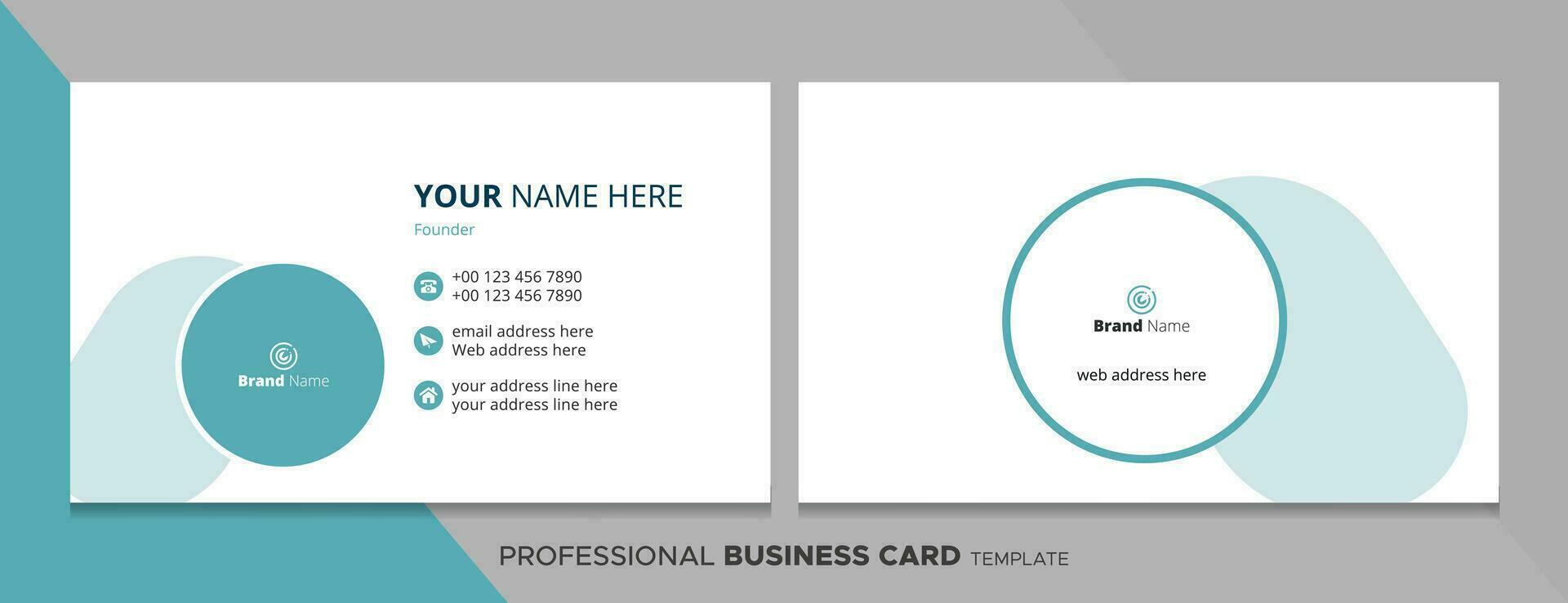 Modern Professional Business Card Template Design. vector