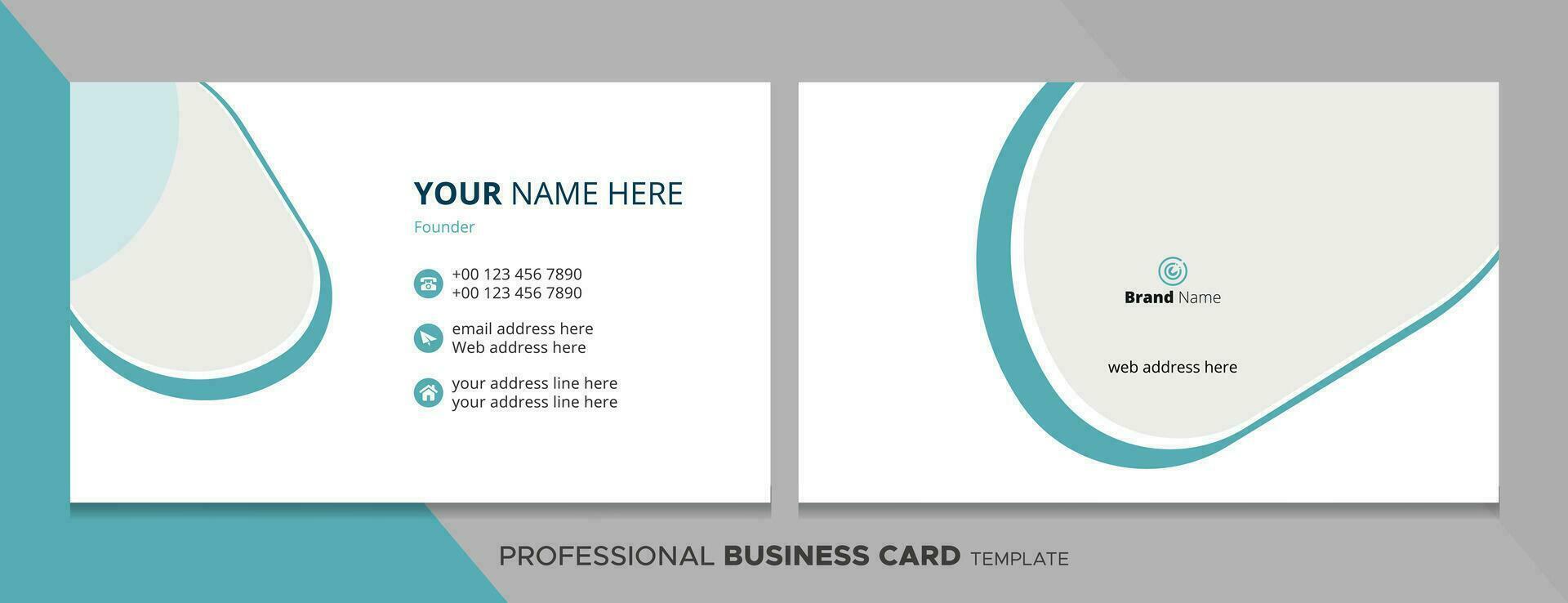 Modern Professional Business Card Template Design. vector