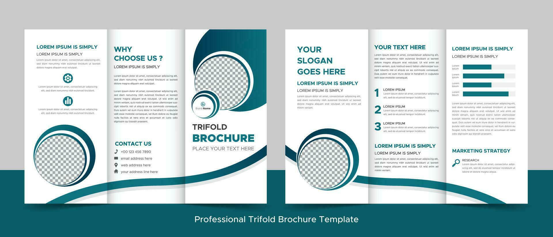 Creative corporate modern business trifold brochure template trifold