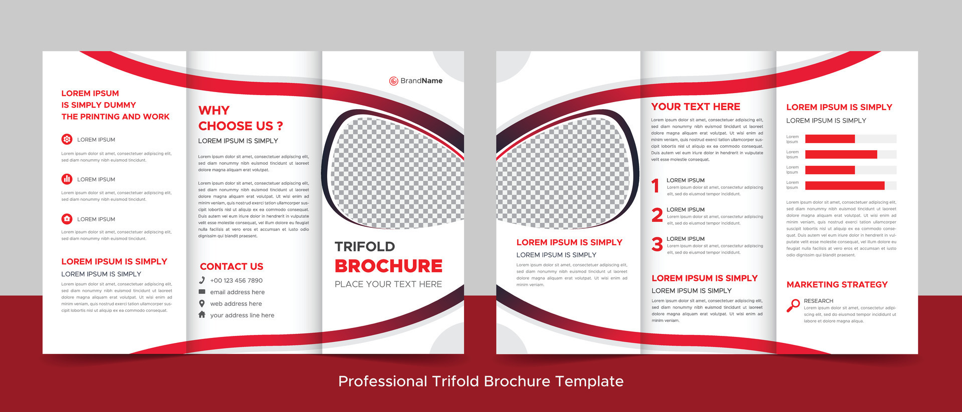 Creative corporate modern business trifold brochure template trifold