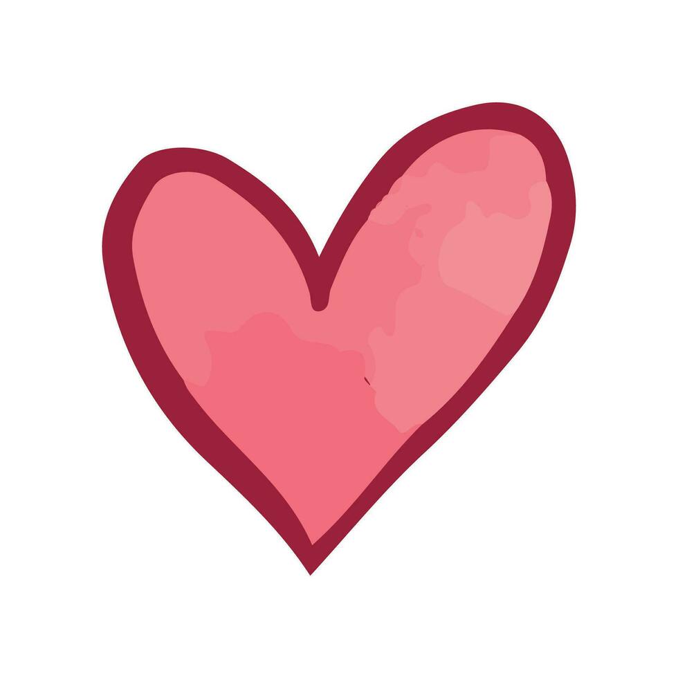 vector corazón forma vector amor ilustración mano dibujado diseño para San Valentín día tarjeta antecedentes