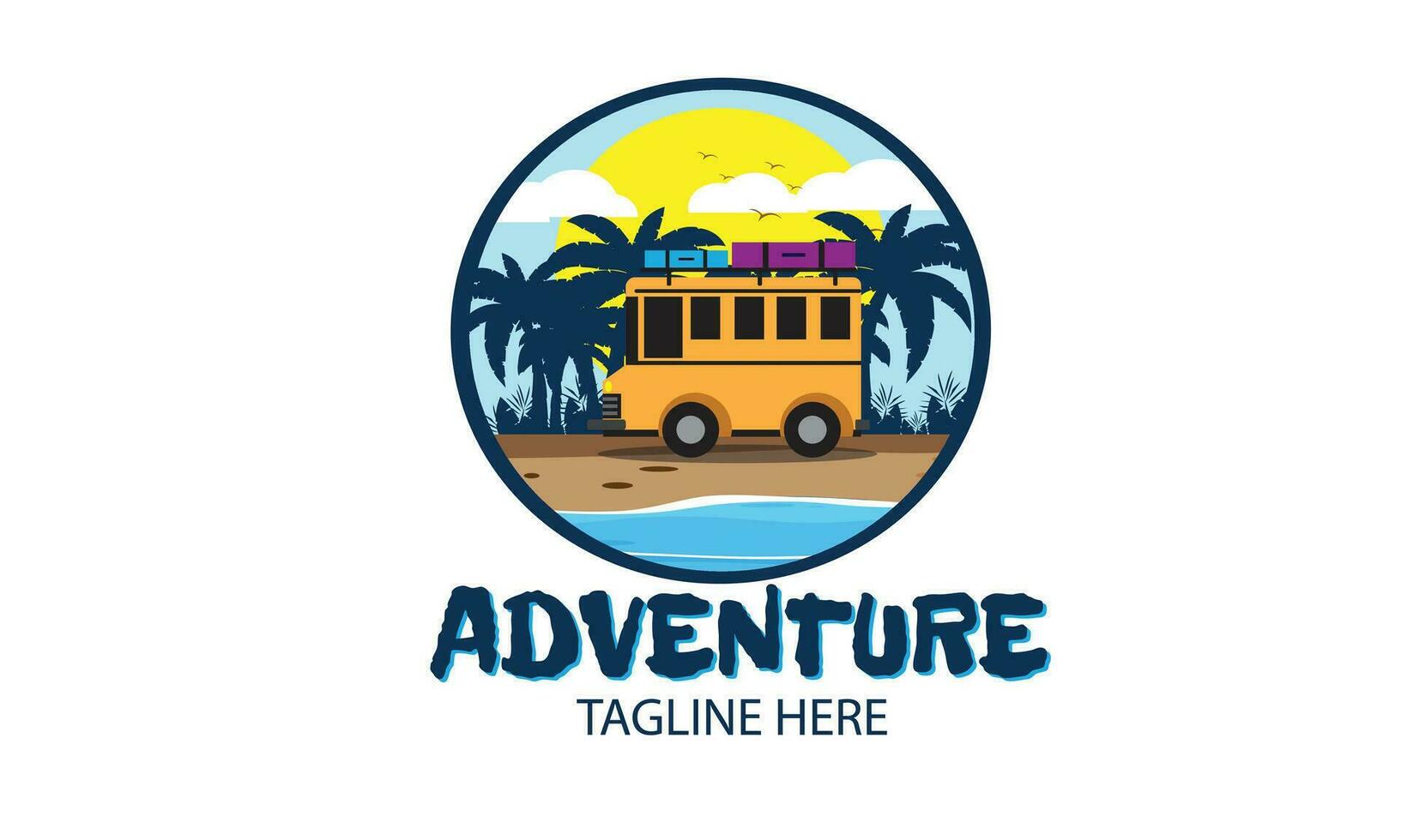 adventure and the beach vector