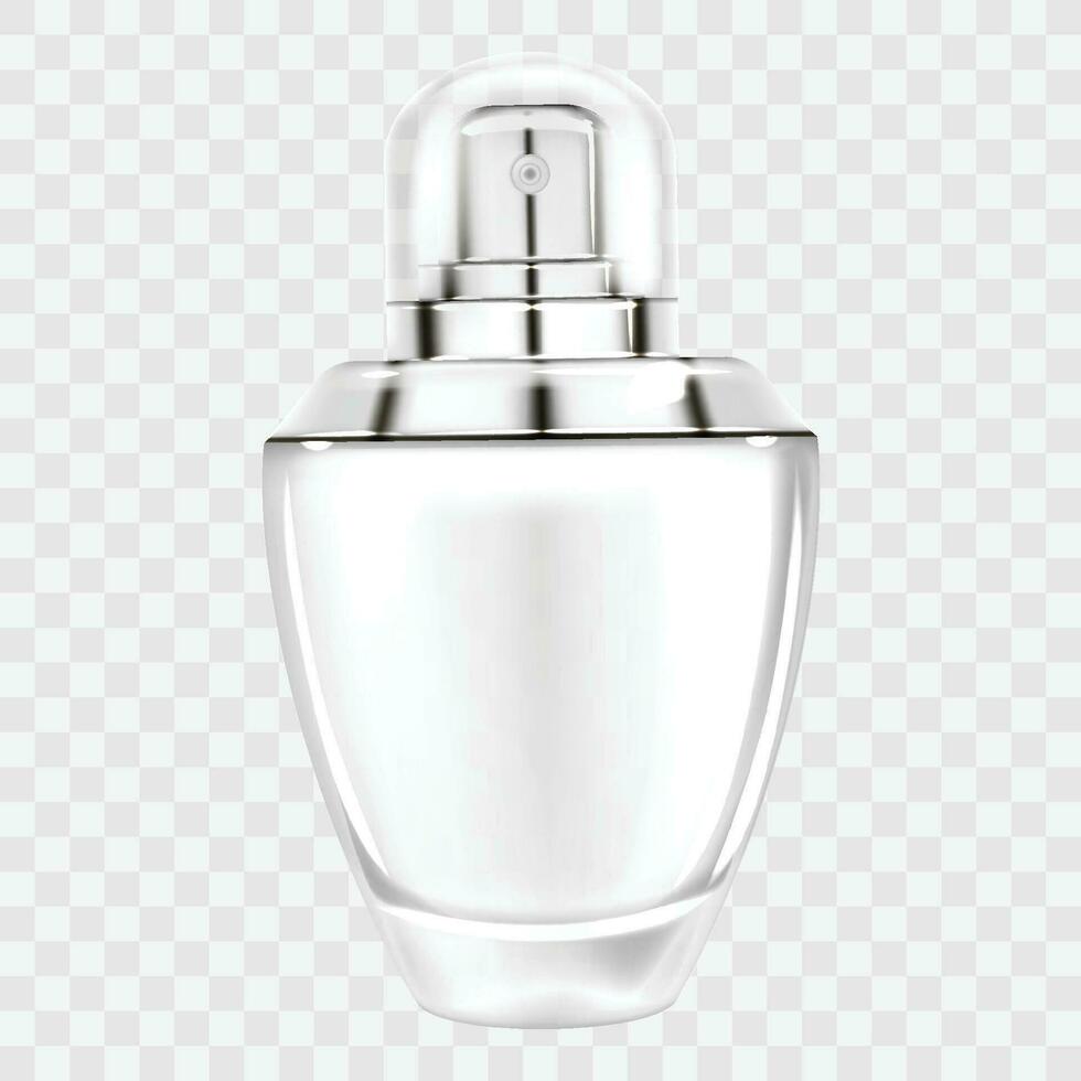 vector perfume botella vaso botella para perfume y perfumería vector ilustración realista 3d Bosquejo