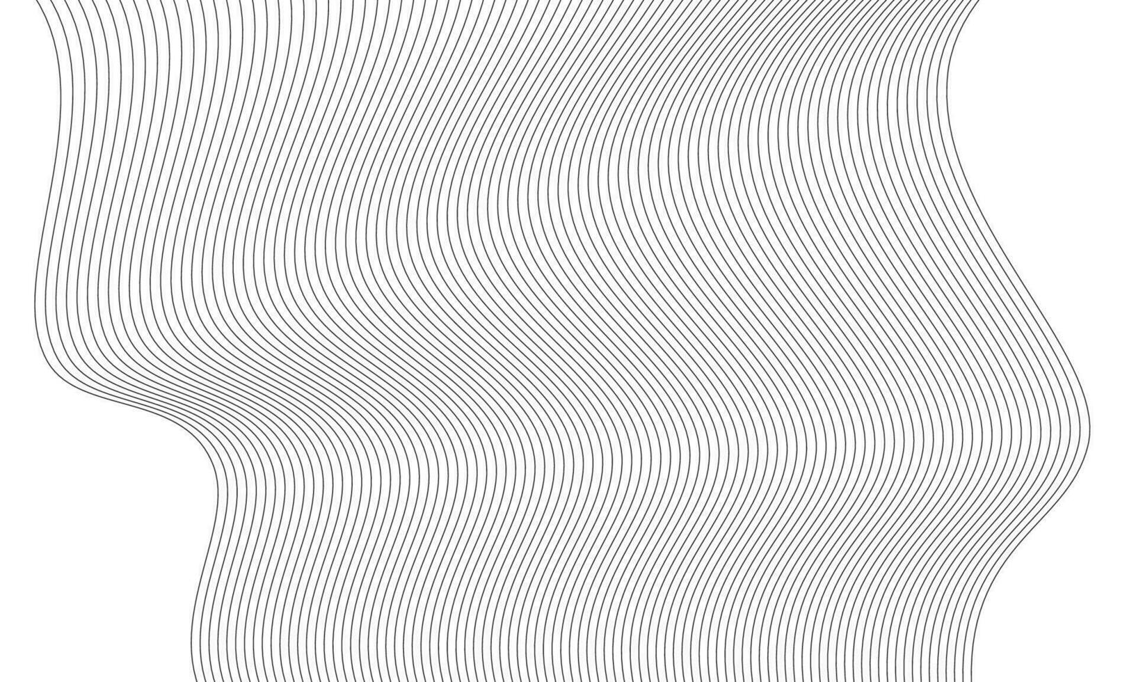 Vector abstract background with distorted line shapes on a white background monochrome sound line waves