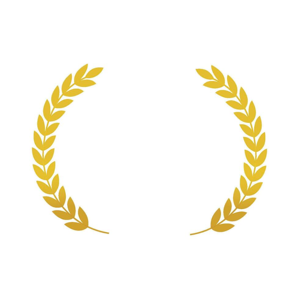 Vector golden olive foliage branches decorative ornament frame