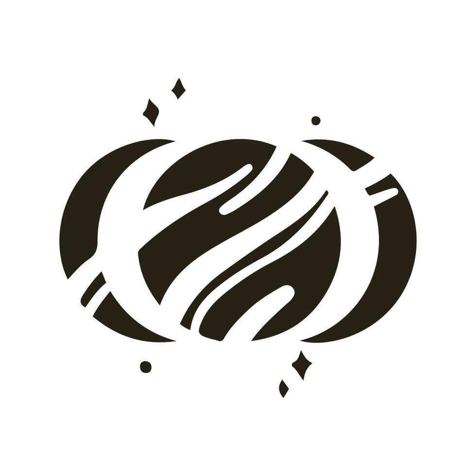 Vector hand drawn planets in doodle style