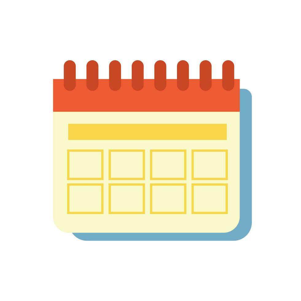 Vector schedule calendar flat style on white