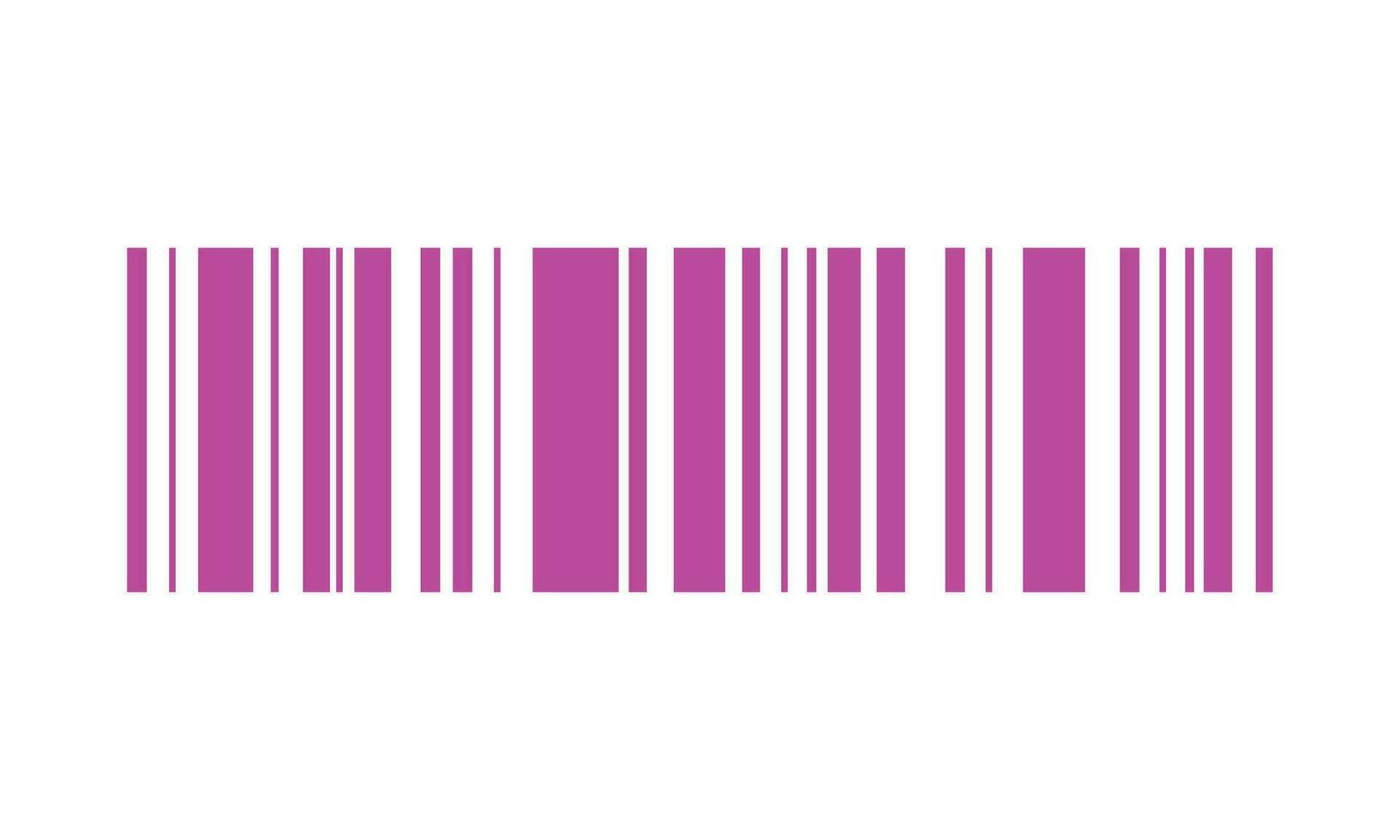 Vector barcode icon in black on isolated white background