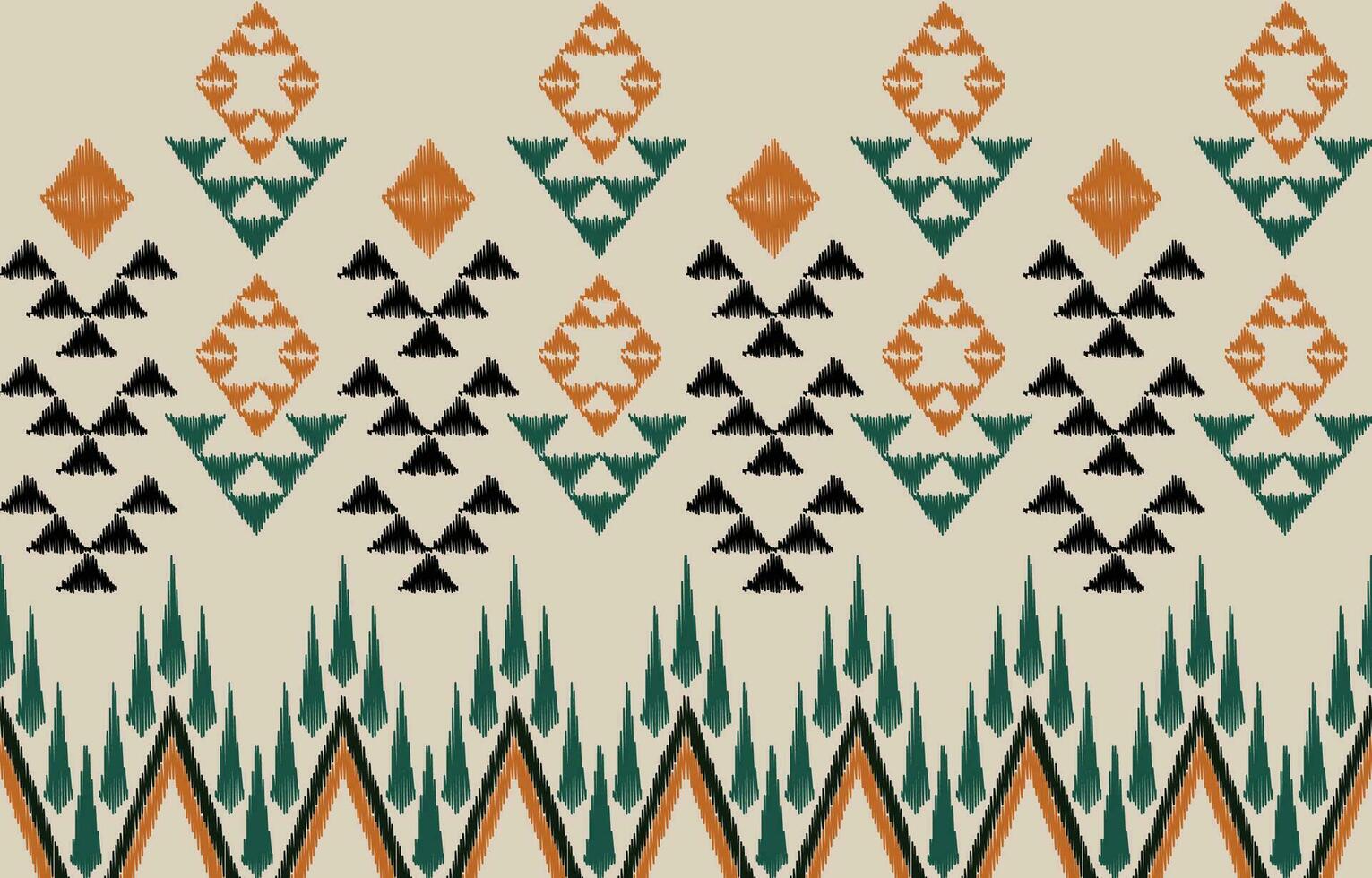 Ethnic abstract ikat art. Aztec ornament print. geometric ethnic pattern seamless  color oriental.  Design for background ,curtain, carpet, wallpaper, clothing, wrapping, Batik, vector illustration.