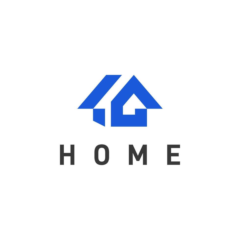 Abstract Home Logo Design Inspiration vector