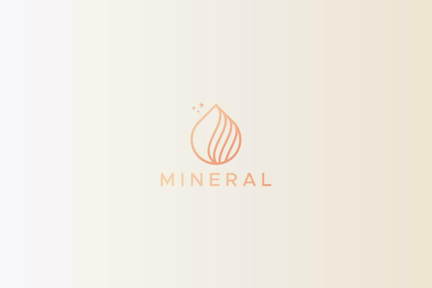 Mineral Beauty Logo Water Drop Concept Business Feminine Product Skin Care Cosmetic Pure and Health vector