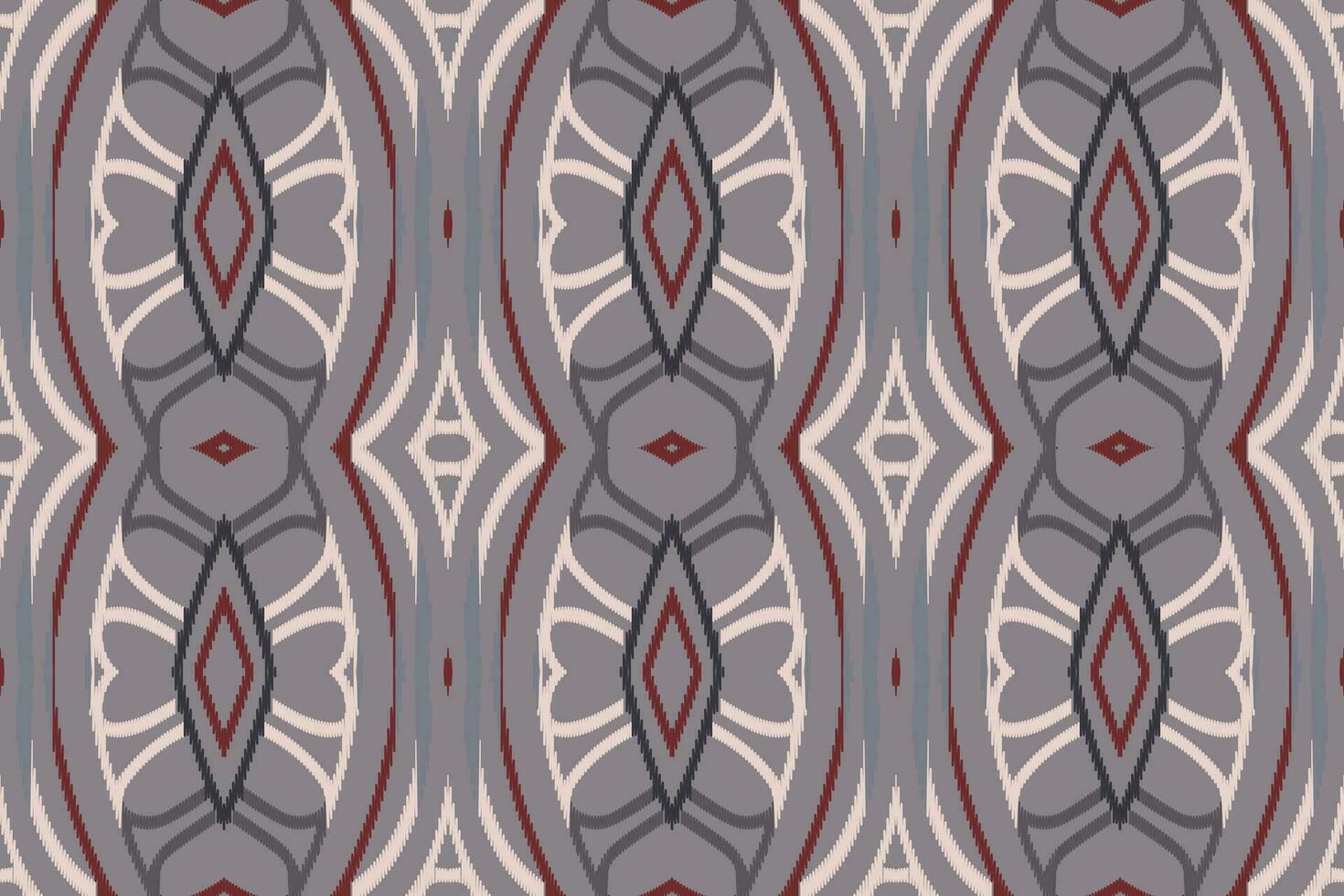 Ikat Floral Paisley Embroidery Background. Ikat Frame Geometric Ethnic Oriental Pattern traditional.aztec Style Abstract Vector illustration.design for Texture,fabric,clothing,wrapping,sarong.