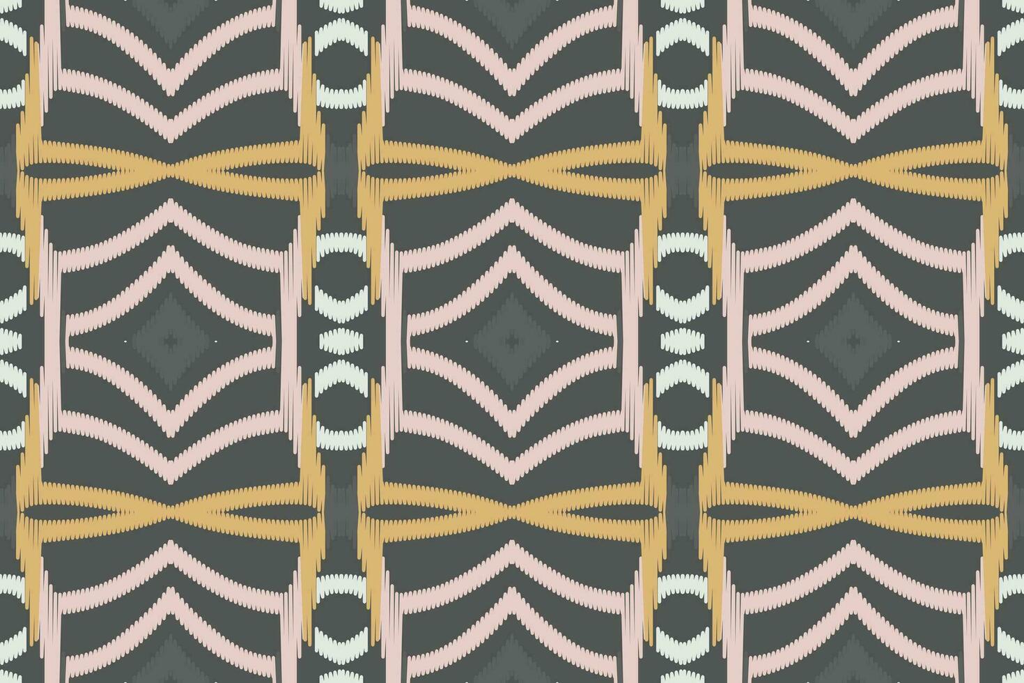 Ikat Fabric Paisley Embroidery Background. Ikat Seamless Pattern Geometric Ethnic Oriental Pattern Traditional. Ikat Aztec Style Abstract Design for Print Texture,fabric,saree,sari,carpet. vector