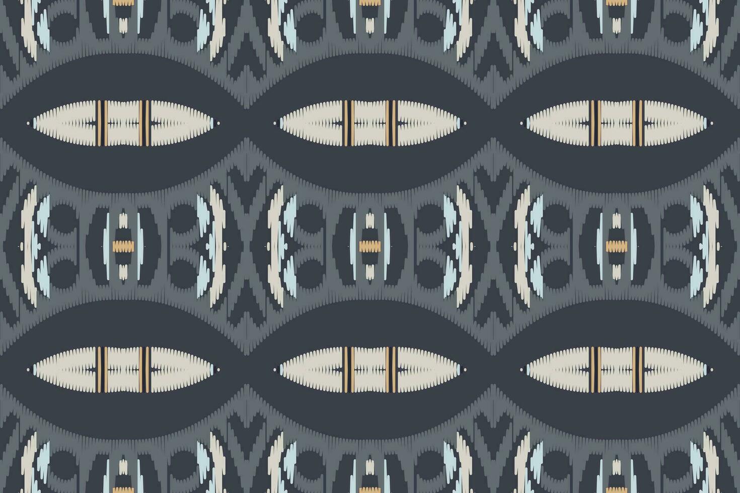 Ikat Damask Embroidery Background. Ikat Seamless Pattern Geometric Ethnic Oriental Pattern traditional.aztec Style Abstract Vector design for Texture,fabric,clothing,wrapping,sarong.