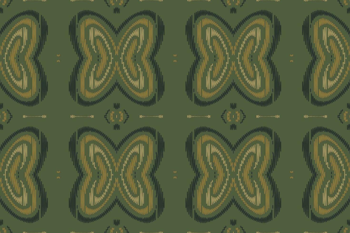 Ikat Floral Paisley Embroidery Background. Ikat Frame Geometric Ethnic Oriental Pattern Traditional. Ikat Aztec Style Abstract Design for Print Texture,fabric,saree,sari,carpet. vector