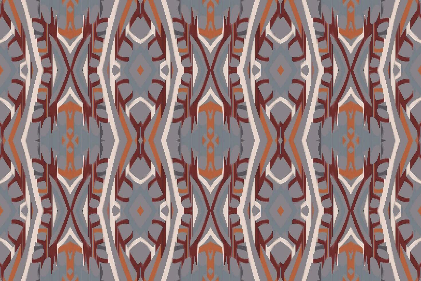 Ikat Floral Paisley Embroidery Background. Ikat Flowers Geometric Ethnic Oriental Pattern Traditional. Ikat Aztec Style Abstract Design for Print Texture,fabric,saree,sari,carpet. vector