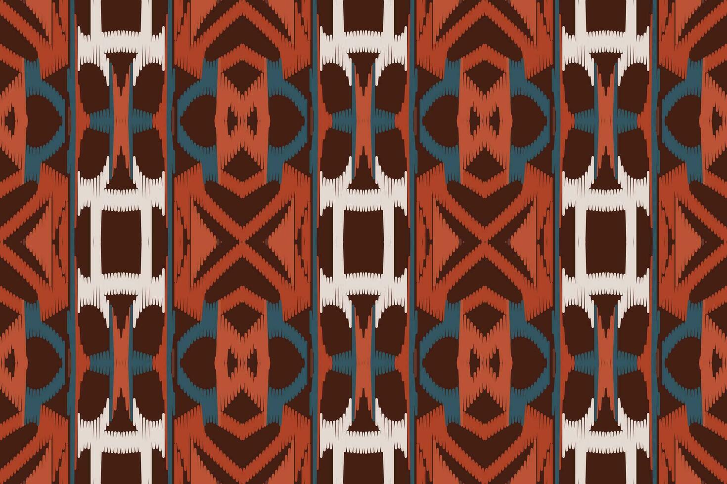 Ikat Seamless Pattern Embroidery Background. Ikat Stripe Geometric Ethnic Oriental Pattern Traditional. Ikat Aztec Style Abstract Design for Print Texture,fabric,saree,sari,carpet. vector