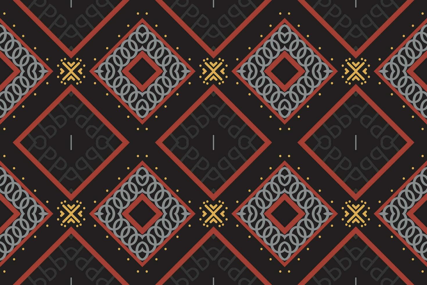 Ethnic pattern Philippine textile. traditional pattern African art It is a pattern created by combining geometric shapes. Create beautiful fabric patterns. Design for print. vector