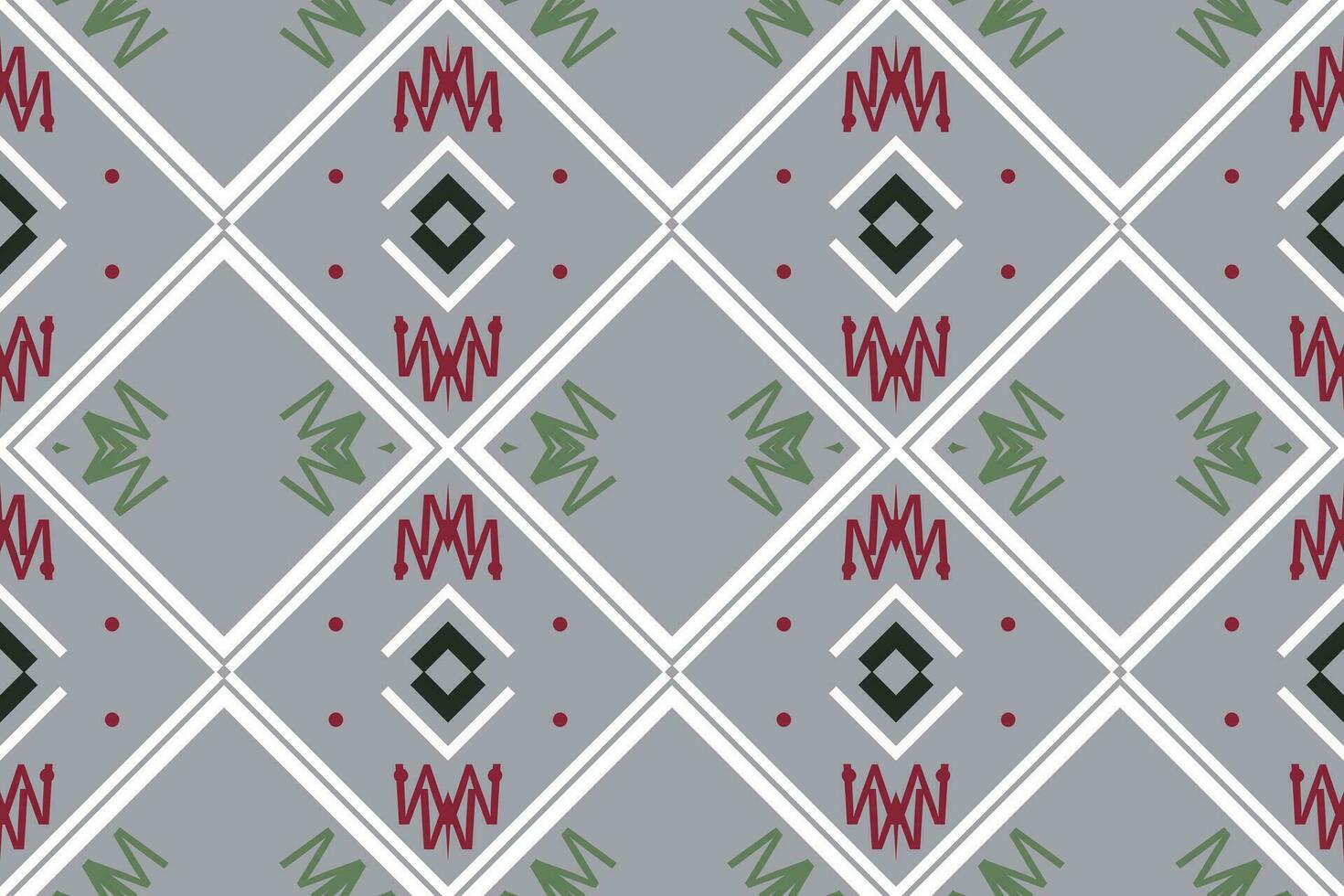 Simple ethnic design. Traditional ethnic pattern design It is a pattern created by combining geometric shapes. Create beautiful fabric patterns. Design for print. vector