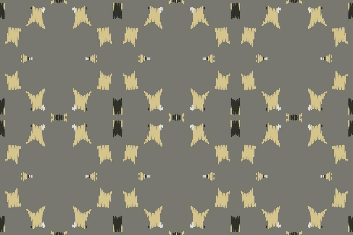 Ikat Paisley Pattern Embroidery Background. Ikat Frame Geometric Ethnic Oriental Pattern Traditional. Ikat Aztec Style Abstract Design for Print Texture,fabric,saree,sari,carpet. vector