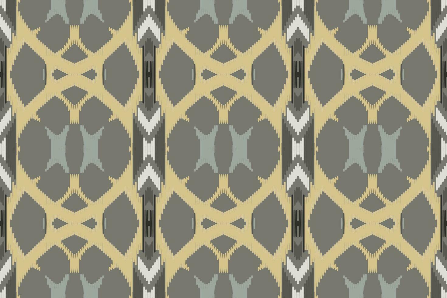 Ikat Paisley Pattern Embroidery Background. Ikat Flower Geometric Ethnic Oriental Pattern Traditional. Ikat Aztec Style Abstract Design for Print Texture,fabric,saree,sari,carpet. vector