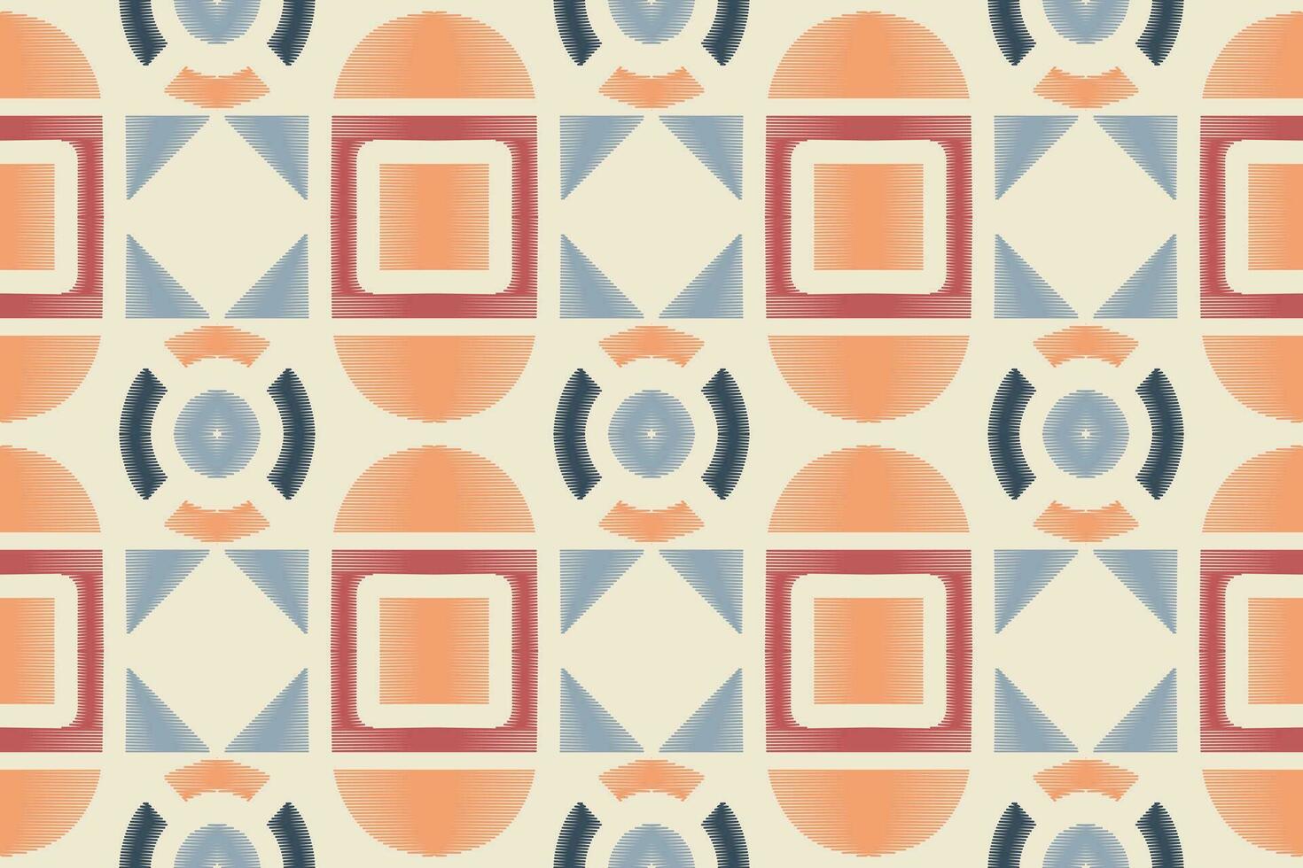 Ikat Damask Paisley Embroidery Background. Ikat Stripe Geometric Ethnic Oriental Pattern traditional.aztec Style Abstract Vector illustration.design for Texture,fabric,clothing,wrapping,sarong.