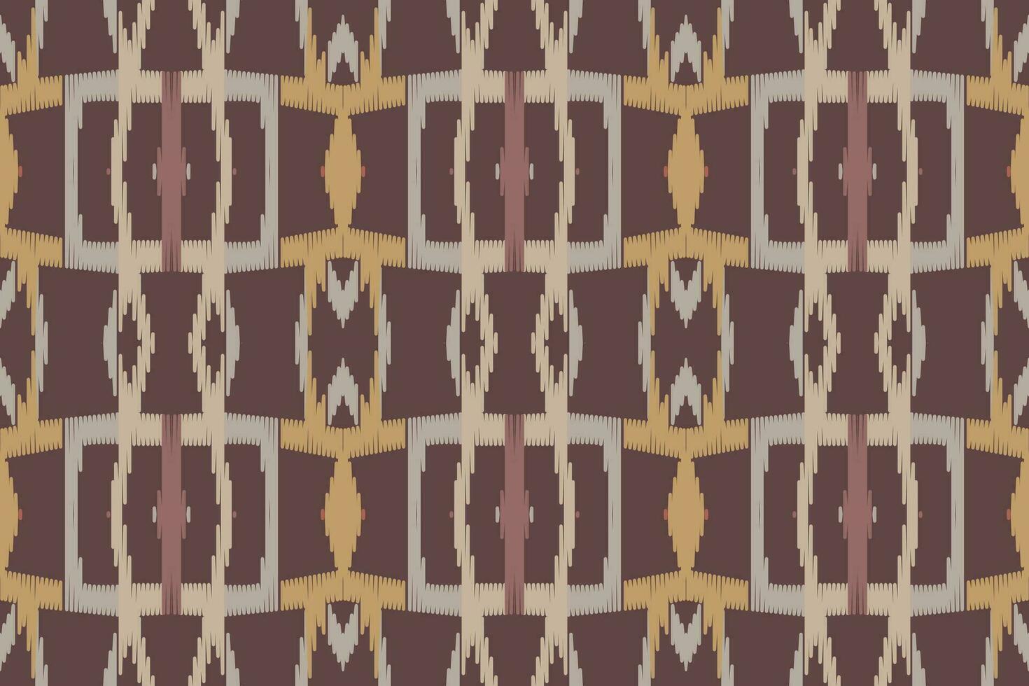 Motif Ikat Seamless Pattern Embroidery Background. Ikat Fabric Geometric Ethnic Oriental Pattern Traditional. Ikat Aztec Style Abstract Design for Print Texture,fabric,saree,sari,carpet. vector