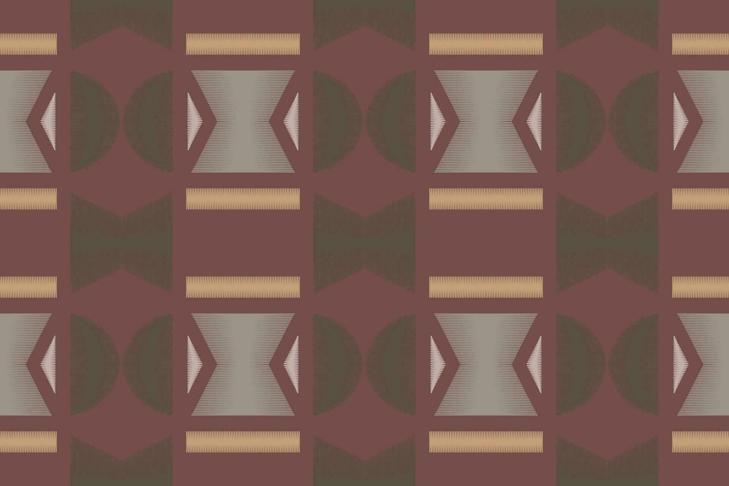 Ikat Damask Paisley Embroidery Background. Ikat Flower Geometric Ethnic Oriental Pattern traditional.aztec Style Abstract Vector illustration.design for Texture,fabric,clothing,wrapping,sarong.