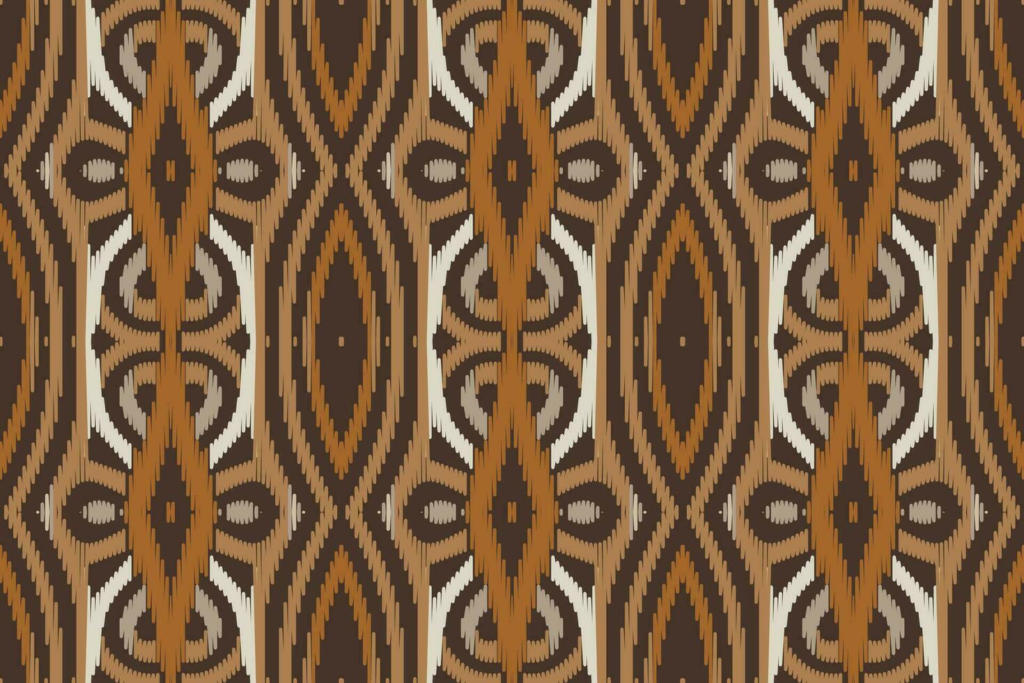 Motif Ikat Seamless Pattern Embroidery Background. Ikat Print Geometric Ethnic Oriental Pattern Traditional. Ikat Aztec Style Abstract Design for Print Texture,fabric,saree,sari,carpet. vector