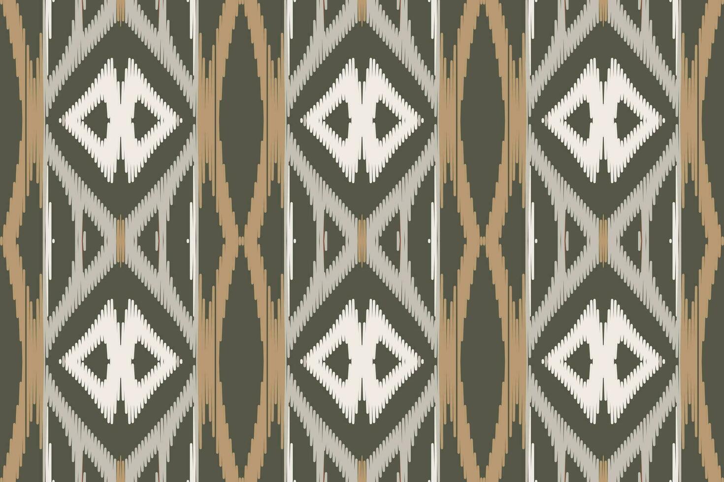 Motif Ikat Seamless Pattern Embroidery Background. Ikat Stripes Geometric Ethnic Oriental Pattern Traditional. Ikat Aztec Style Abstract Design for Print Texture,fabric,saree,sari,carpet. vector