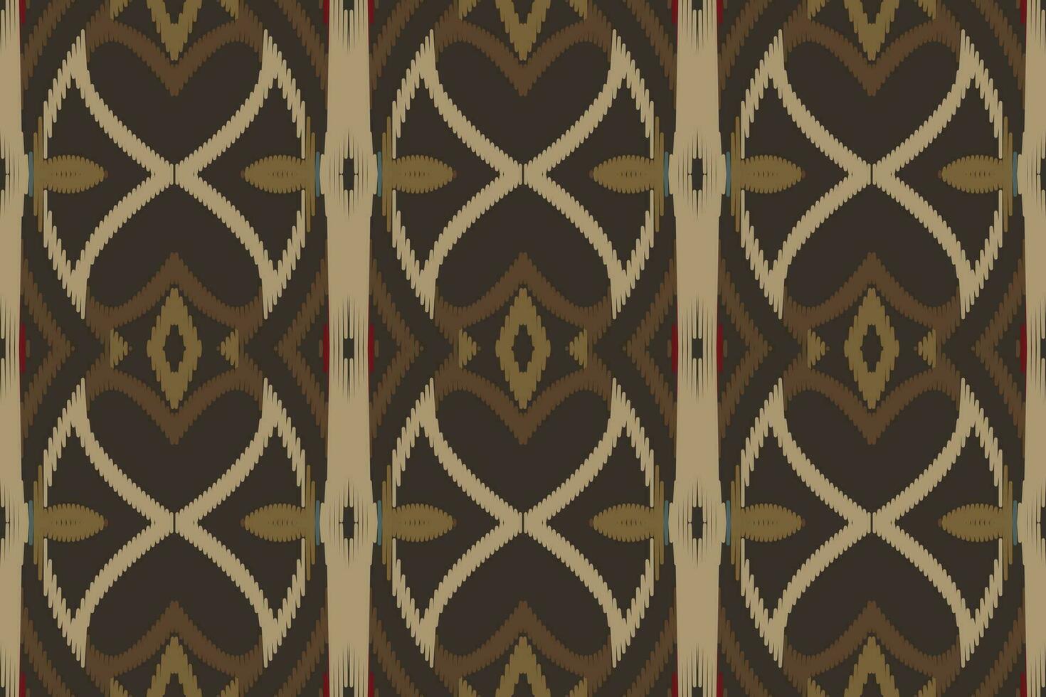 Motif Ikat Seamless Pattern Embroidery Background. Ikat Triangle Geometric Ethnic Oriental Pattern Traditional. Ikat Aztec Style Abstract Design for Print Texture,fabric,saree,sari,carpet. vector