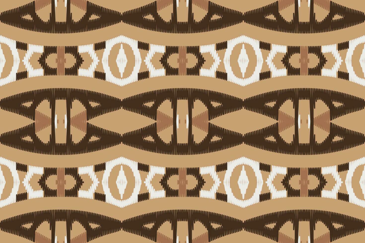 Ikat Seamless Pattern Embroidery Background. Ikat Stripe Geometric Ethnic Oriental Pattern Traditional. Ikat Aztec Style Abstract Design for Print Texture,fabric,saree,sari,carpet. vector