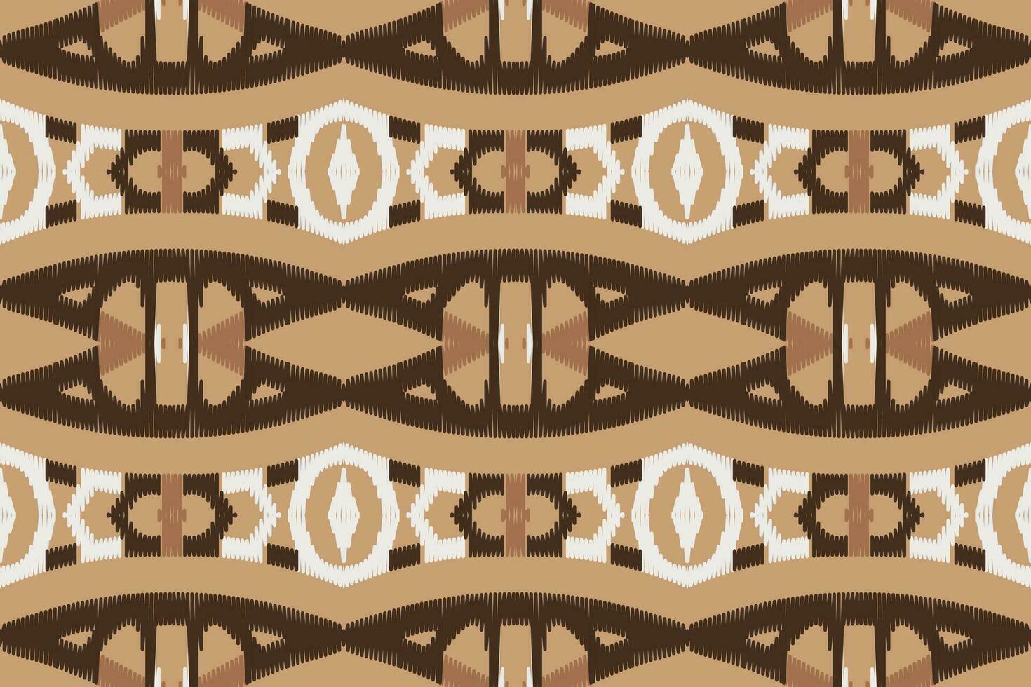 Ikat Seamless Pattern Embroidery Background. Ikat Stripe Geometric Ethnic Oriental Pattern Traditional. Ikat Aztec Style Abstract Design for Print Texture,fabric,saree,sari,carpet. vector