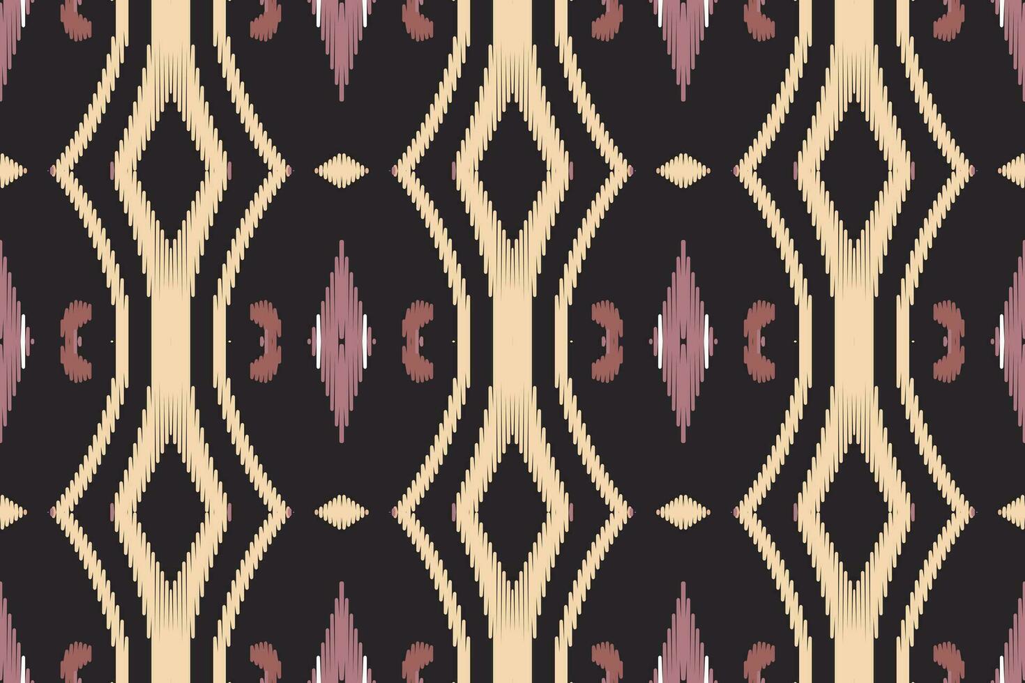 Ikat Seamless Pattern Embroidery Background. Ikat Seamless Geometric Ethnic Oriental Pattern traditional.aztec Style Abstract Vector design for Texture,fabric,clothing,wrapping,sarong.