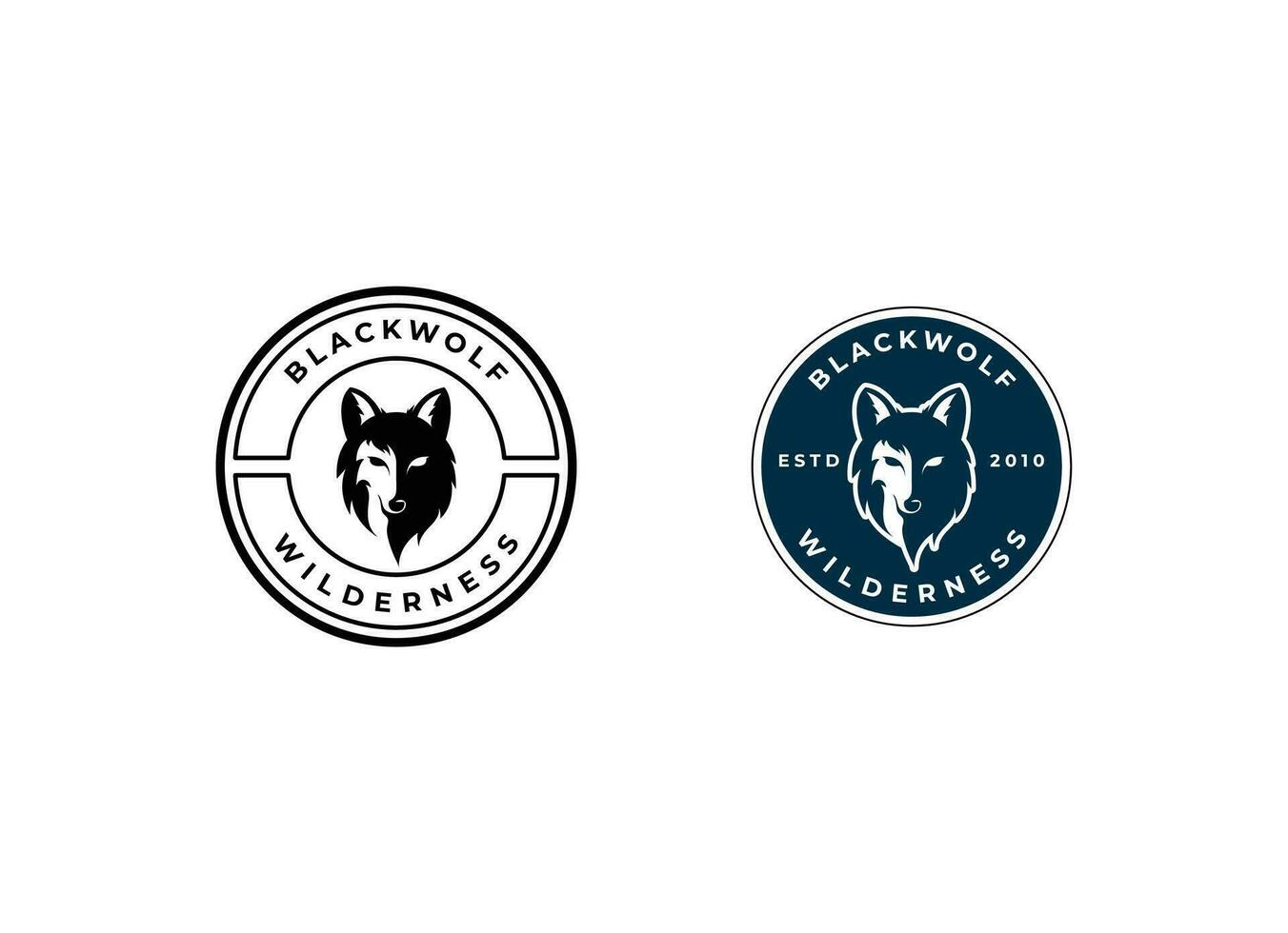 Wolf logo design. Black wolf logo vector