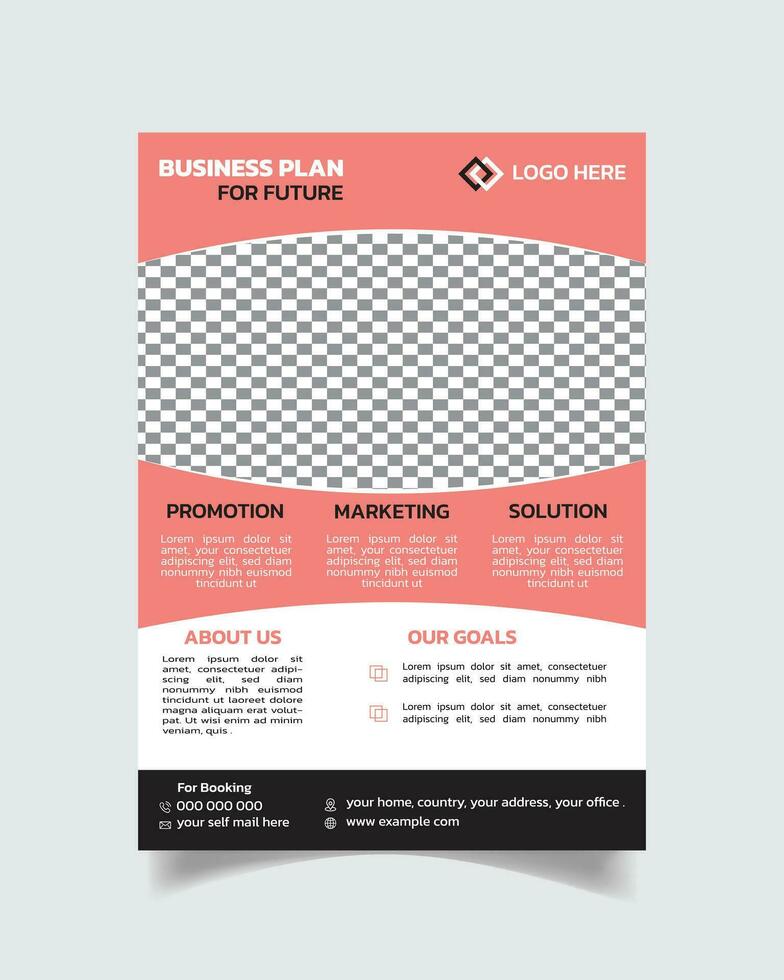 Unique modern trendy quality full  corporate business flyer design template vector