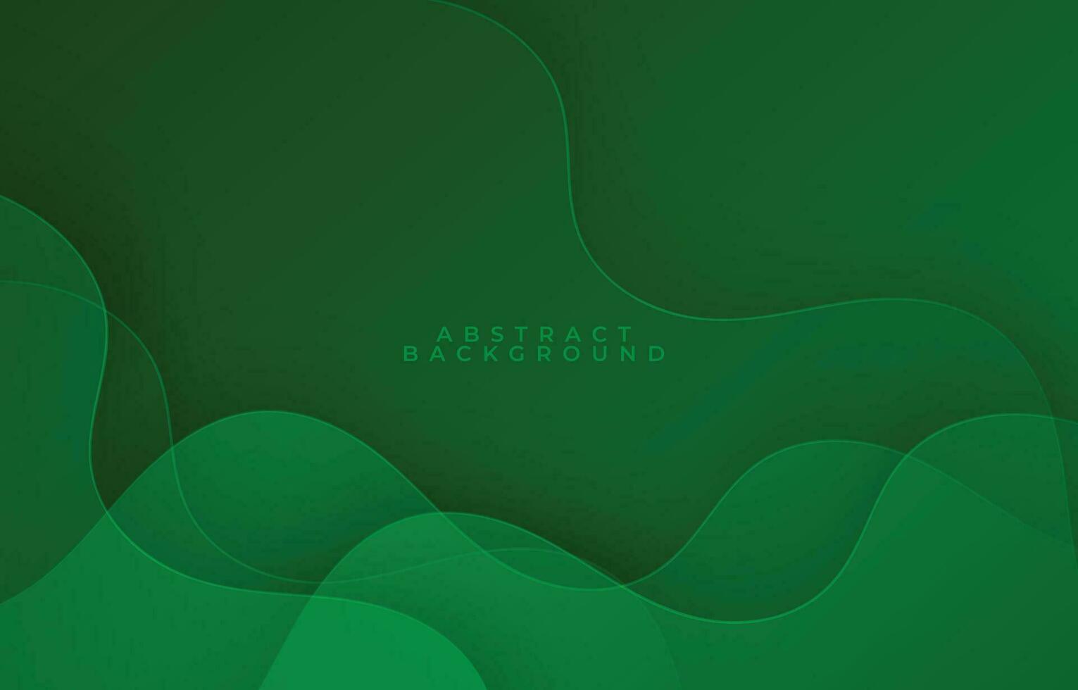 Green Abstract Liquid Fluid Background, Overlap Layer. Waves Fluid Shapes Composition. Vector Illustration