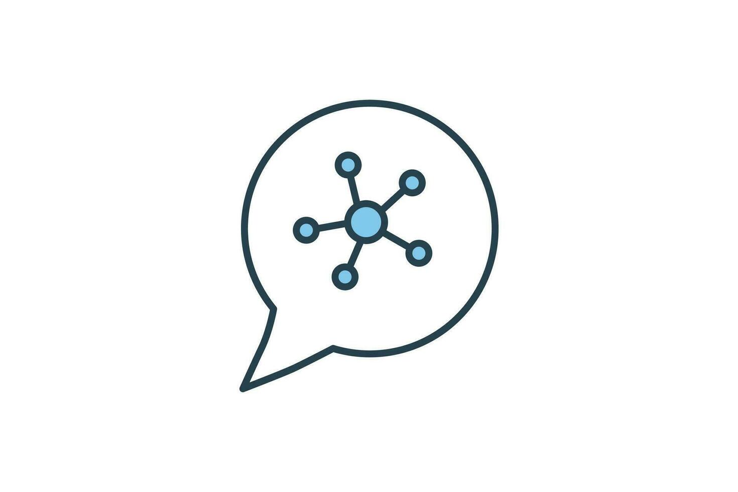 chat bubbles icon. icon related to device, artificial intelligence. flat line icon style. simple vector design editable
