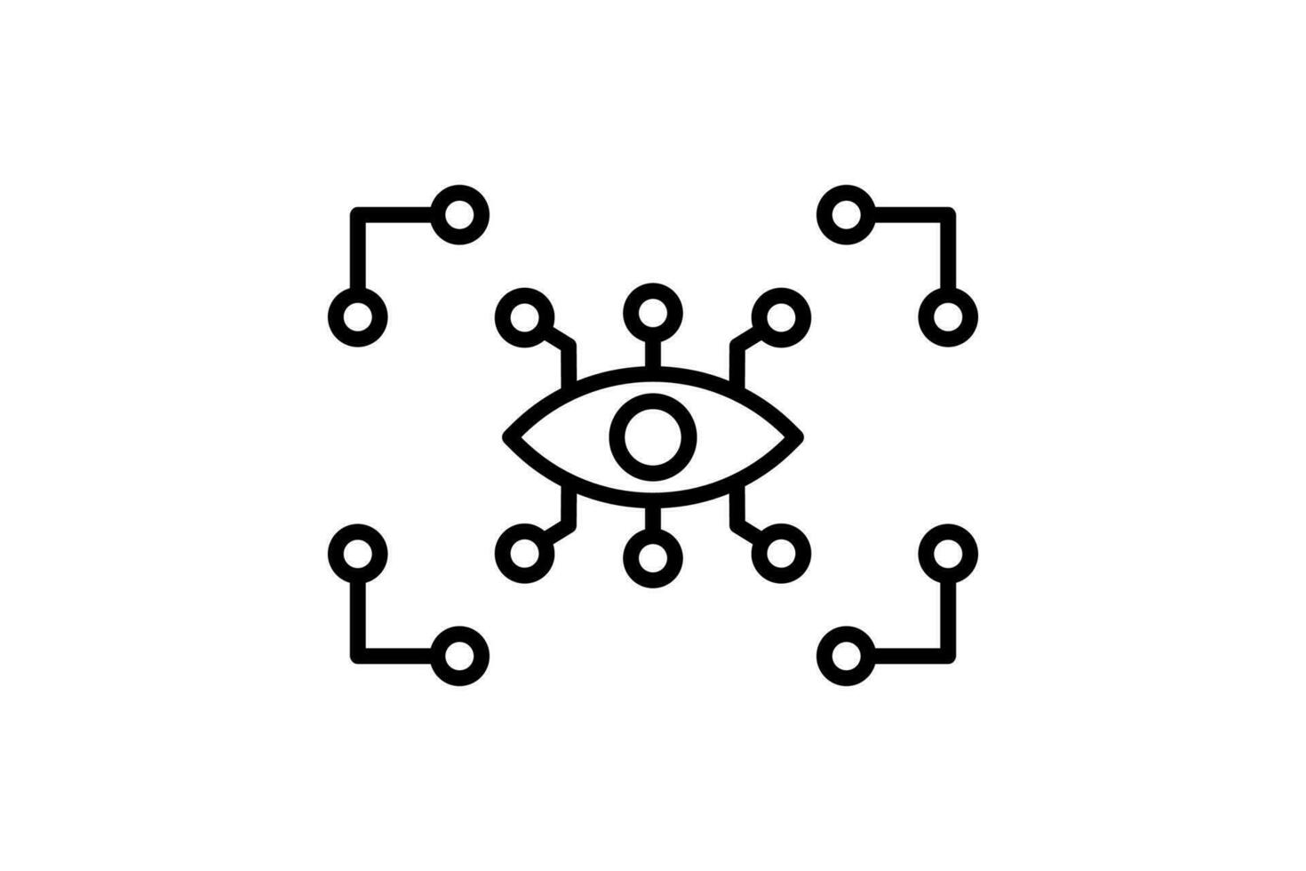 augmented reality icon. icon related to device, artificial intelligence. line icon style. simple vector design editable