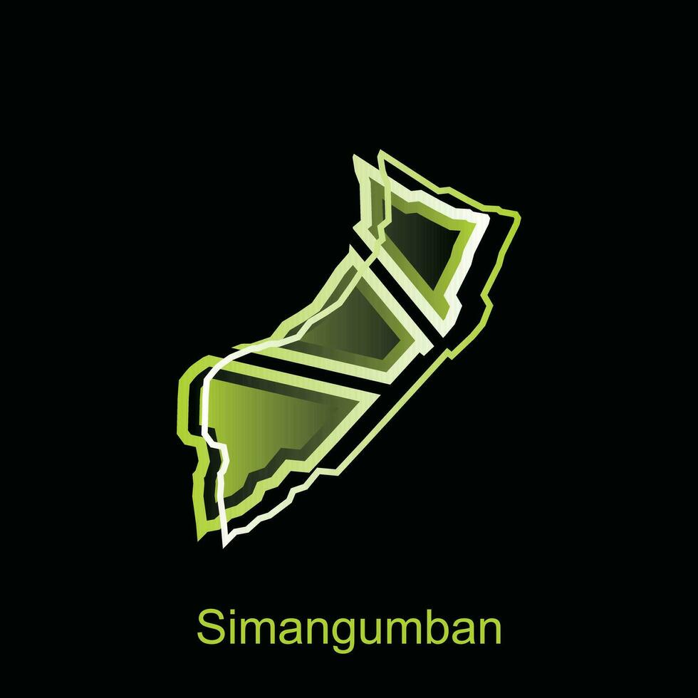 Map City of Simangumban illustration design, World Map International vector template, suitable for your company