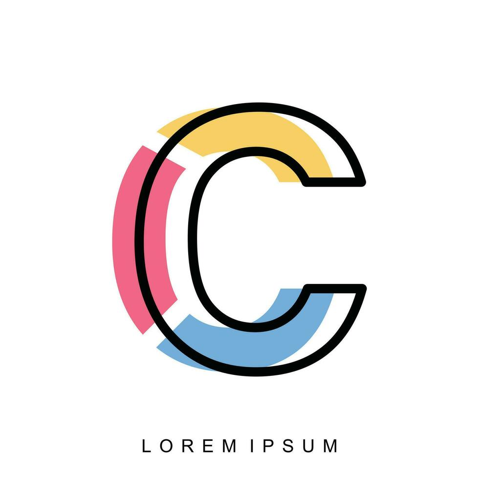 Letter C modern logo design, Abstract Letters Logo Monogram Vector Logo Design Template Element Usable for Business
