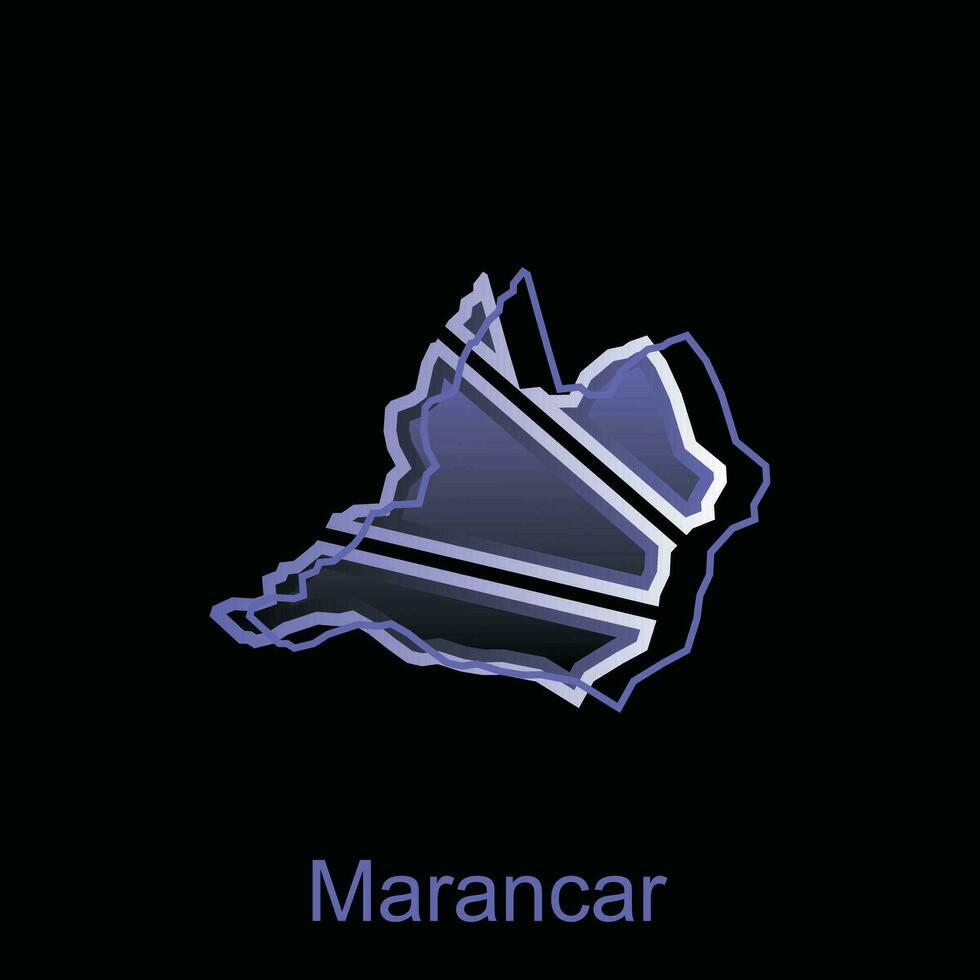 Map City of Marancar, Borders for your infographic. Vector illustration design template