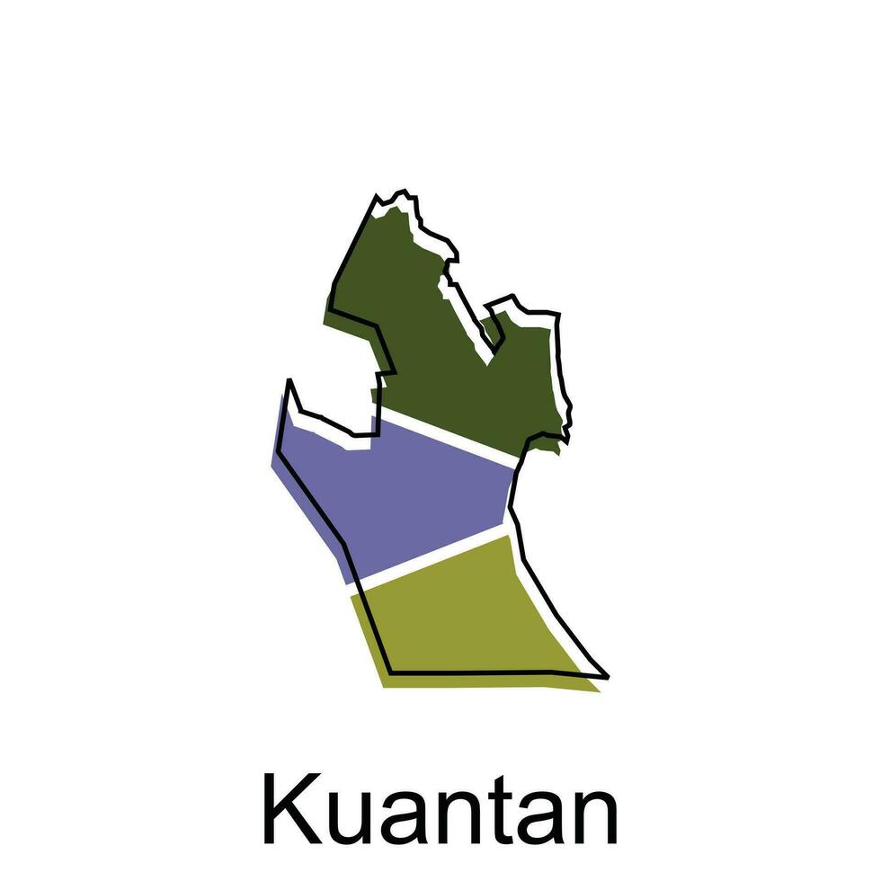 Map City of kuantan vector design template, Infographic vector map illustration on a white background.