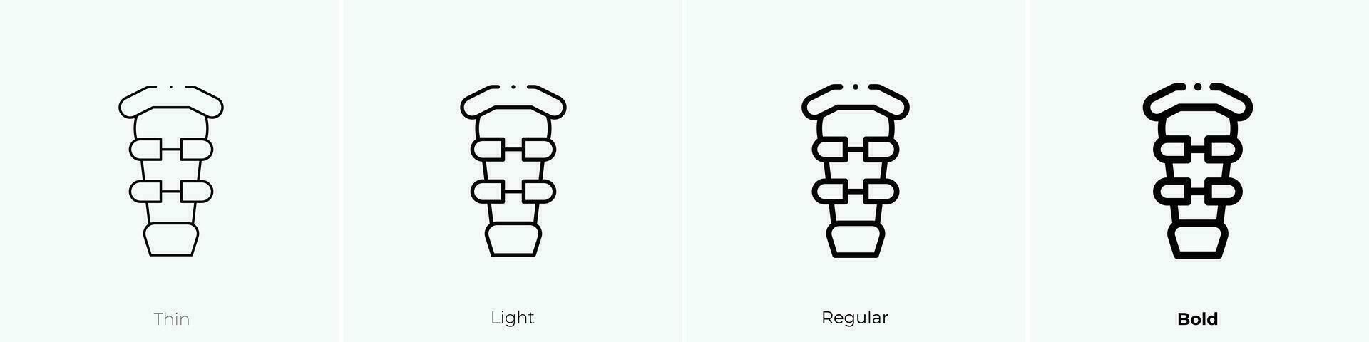 shin icon. Thin, Light, Regular And Bold style design isolated on white background vector