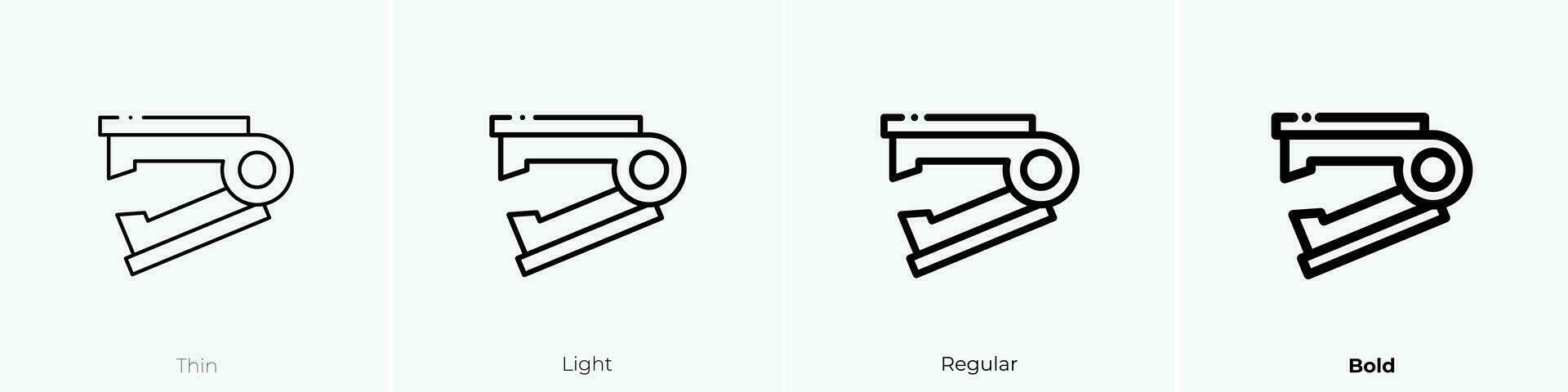 agente de mudanzas icono. delgado, luz, regular y negrita estilo diseño aislado en blanco antecedentes vector